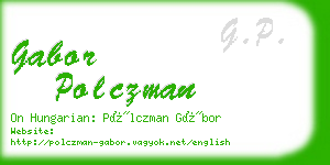 gabor polczman business card